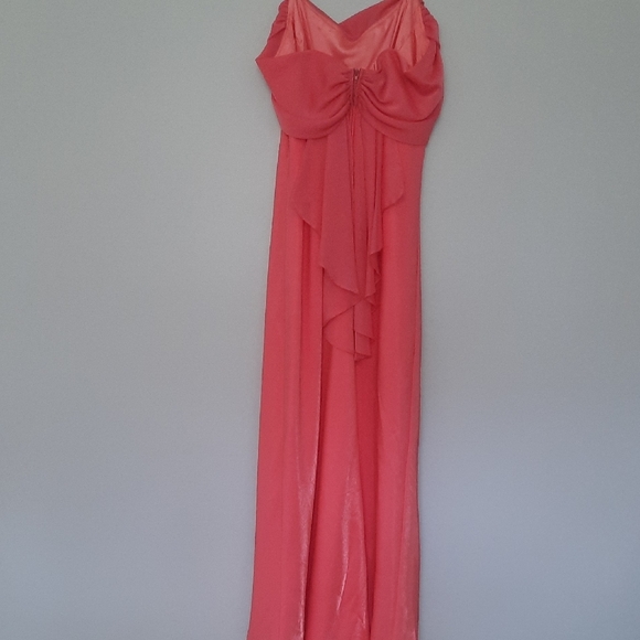 Elegant Coral Maxi Dress - Picture 2 of 7